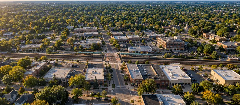 Aerial view of Westmont, IL