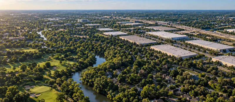 Aerial view of Woodridge, IL