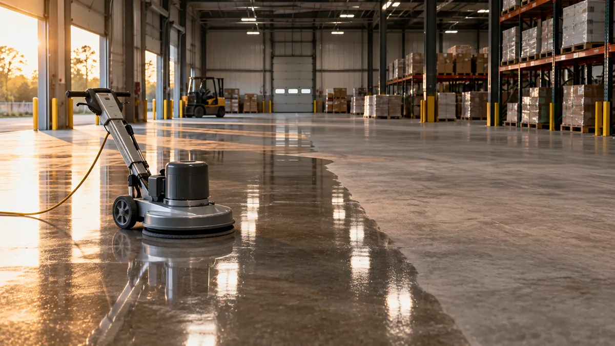 Concrete Floor Polishing by Cleaner Living Services